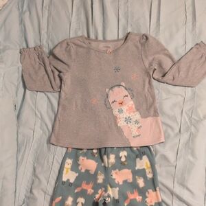 Carter's Gray Pajama Set with Animal Design